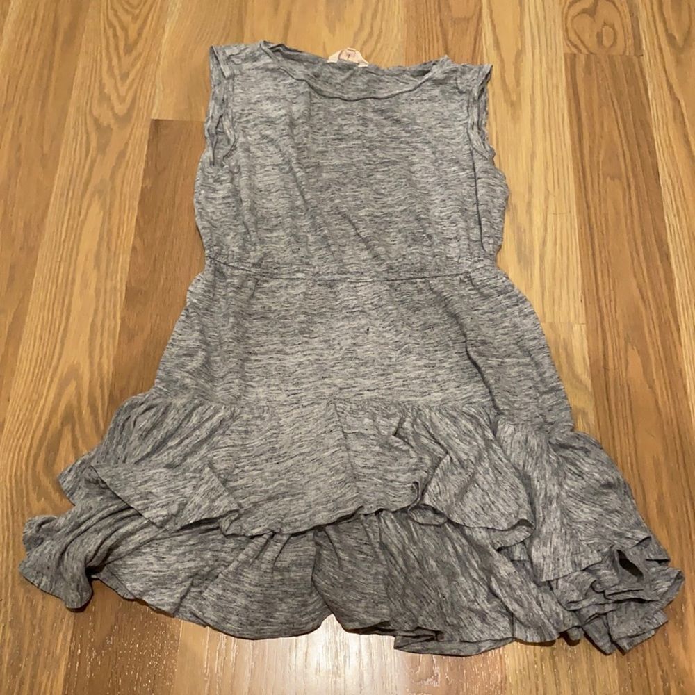 Rebecca Taylor gray linen tiered dress M